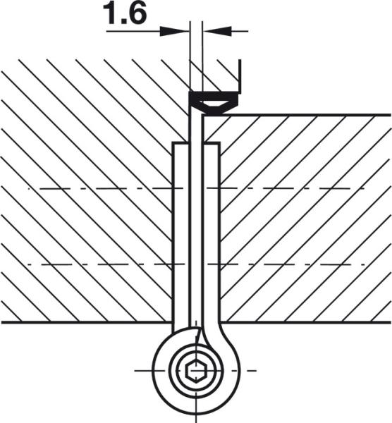 Federband für ungefälzte Innentüren bis 60 kg, Startec verchromt matt 46mm